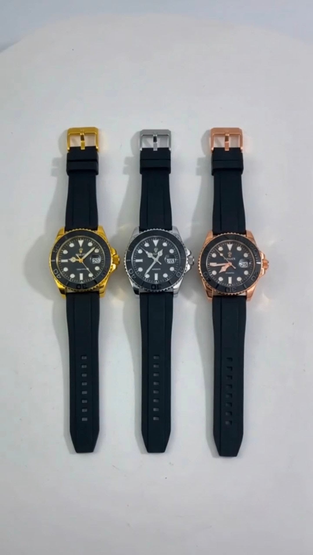 Times Luxury Black Dial Quartz Watch