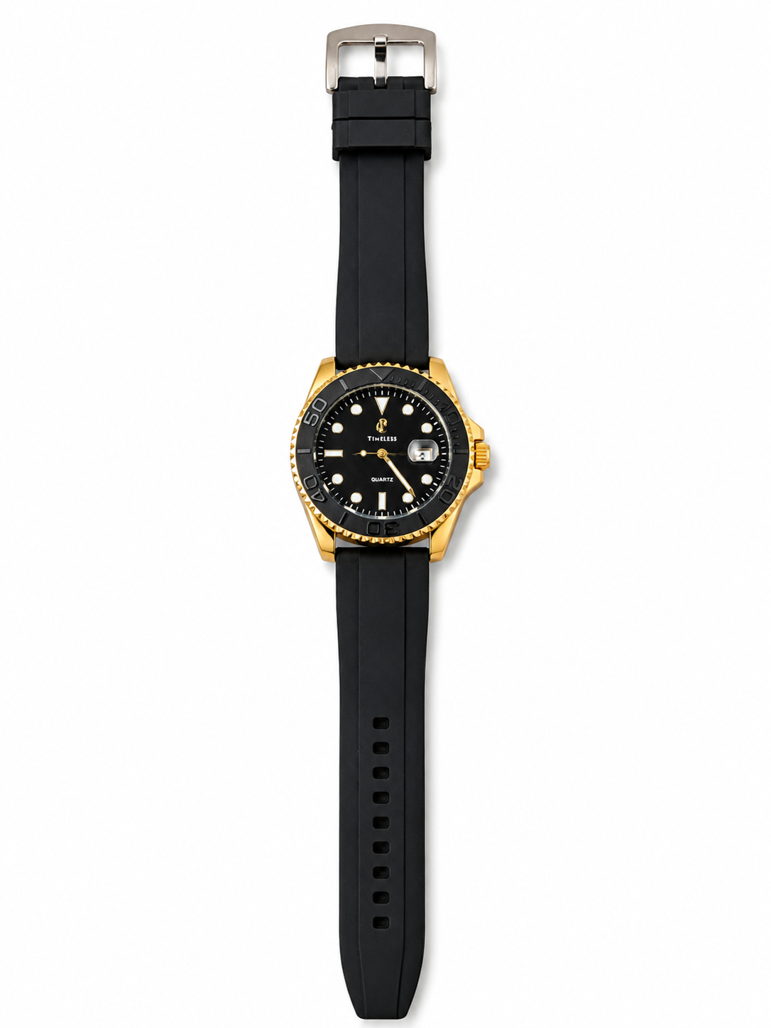 Times Luxury Black Dial Quartz Watch